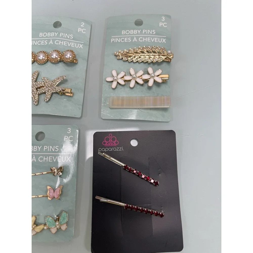 Large‎ Hair Accessory Lot Butterfly Floral Bobby Pins Barrettes New